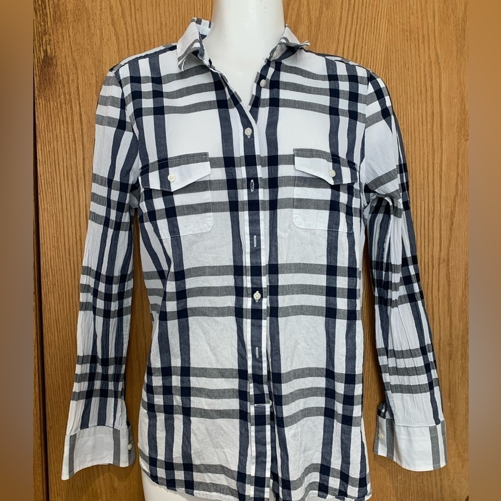 Pedro del Hierro black and white cotton blouse